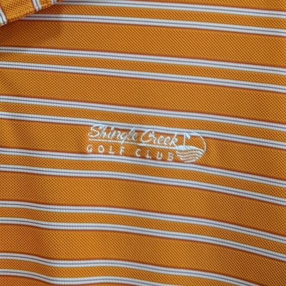 Nike Men's XL Golf Polo Short Sleeve Orange/White - Picture 3 of 11